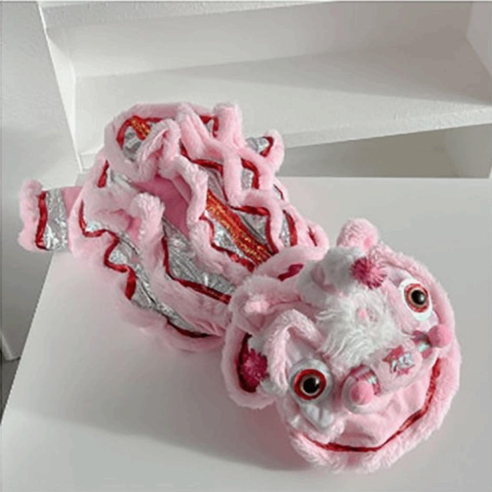 Plush Pet Clothes Polyester Chinese Style Pet Costume New Warm Winter Outfits Visiting Clothing