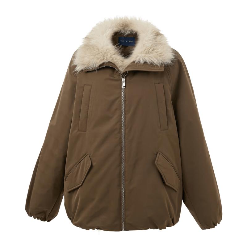 Sancai 2026 Winter Plush Patchwork Down Jacket