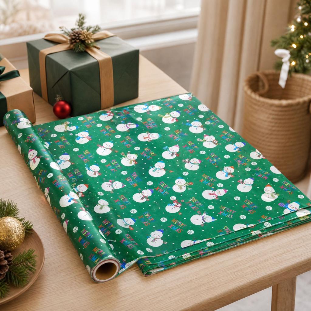 Christmas Gift Wrapping Roll 0.4 10m for Holiday Gifts, Presents and Crafts