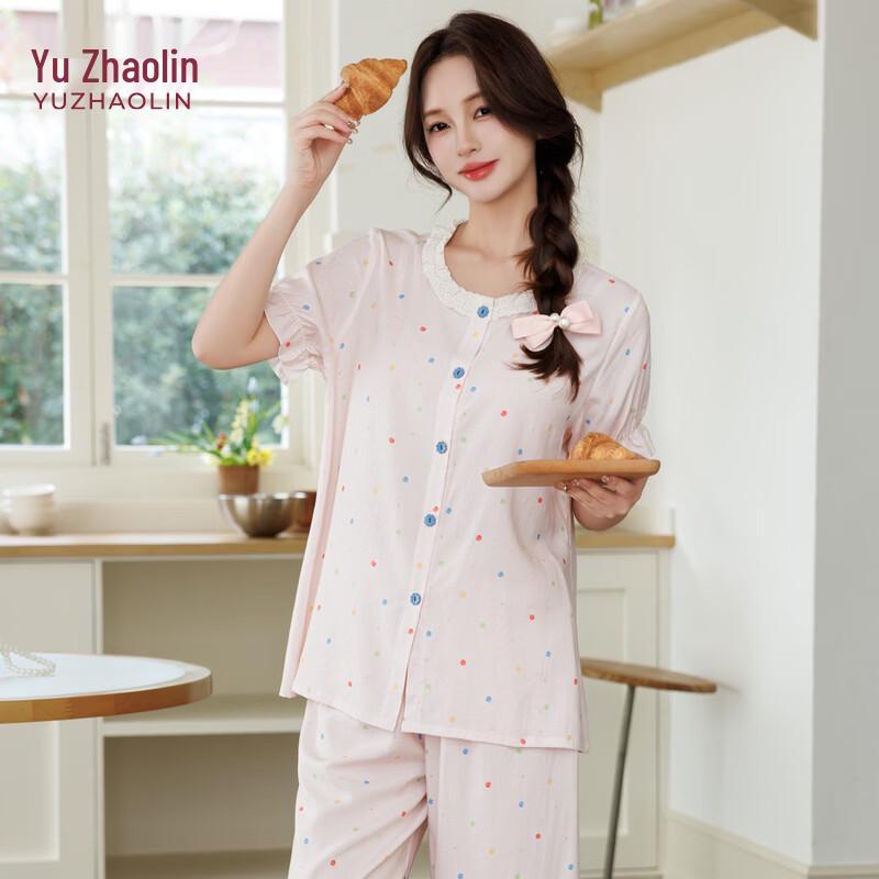 YUZHAOLIN Women s Summer Floral Pajama Set L
