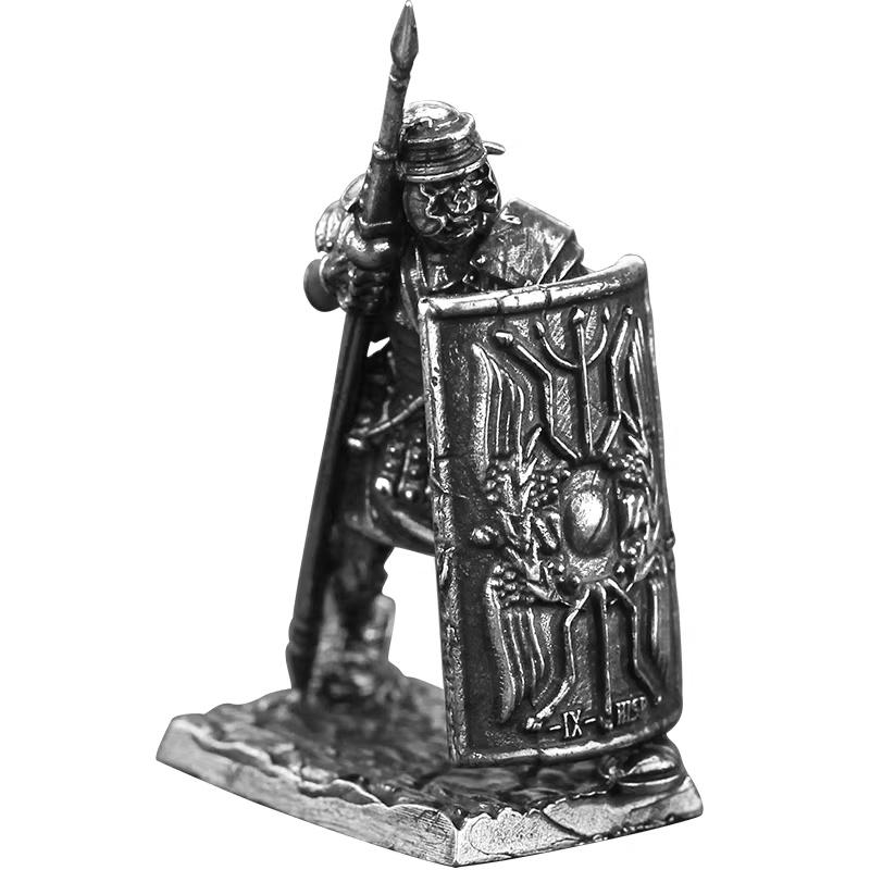 Metal Roman Legion Heavy Javelin Soldier Figure Model Ancient Warfare Wargame Toy Unpainted Collectible Desktop Decor
