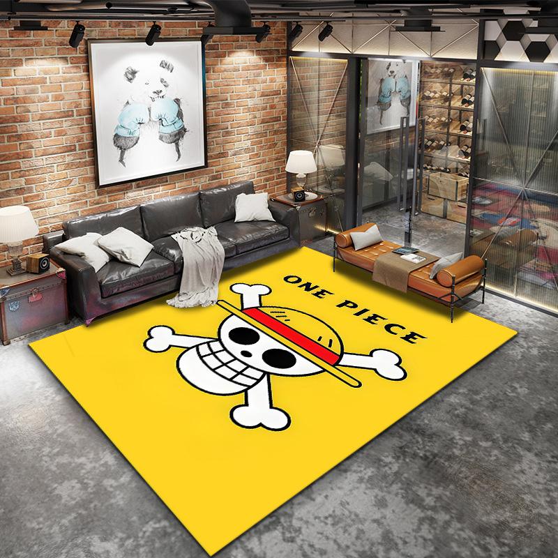One Piece Straw Hat Pirates Carpet Rug For Living Room Bedroom Home Sofa Decoration,kids Play Nonslip Floor Mat