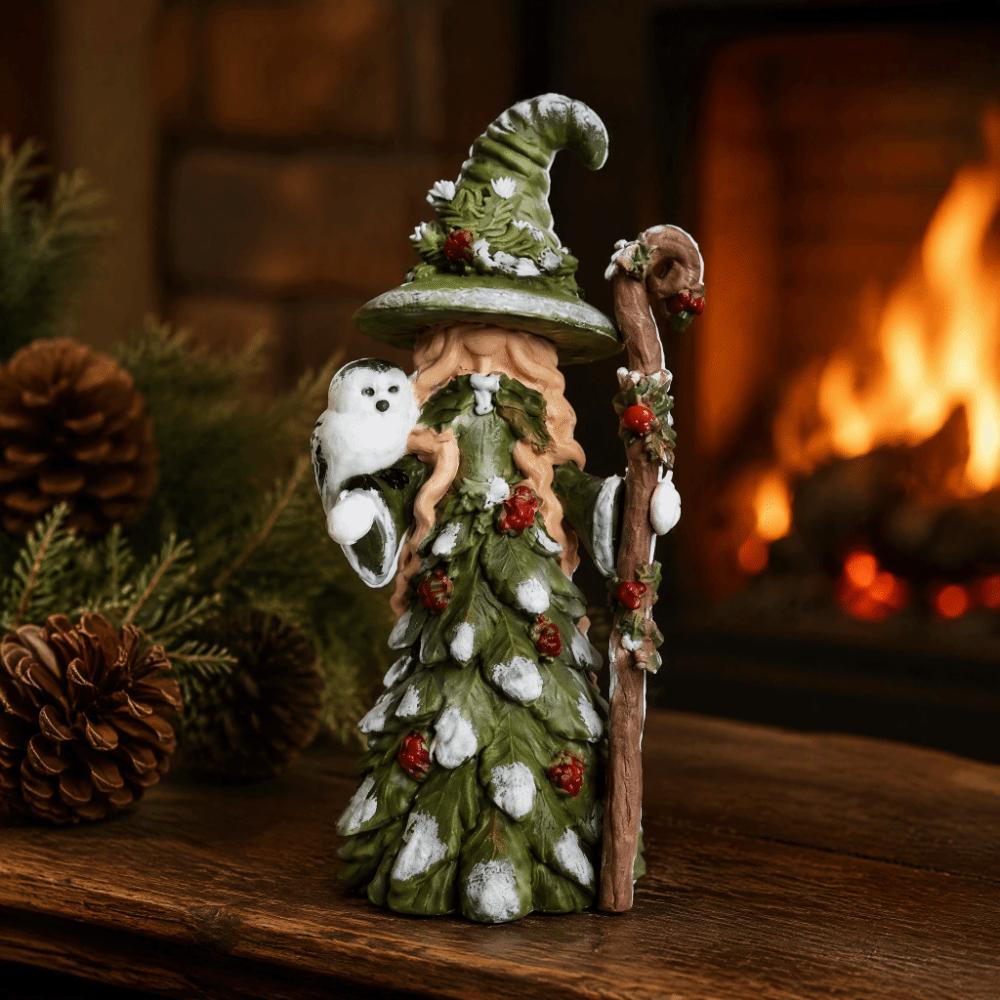 Santa Snowman Decoration Witch Tabletop Ornament Christmas Resin Figurine Fireplace Desktop
