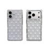 iPhone 15 ProMax Case: Transparent Square Design with Colored Polka Dots, Drop Protection