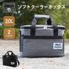 Outdoor Guide Recommended Cooler Box Large Capacity 20L, 4-Layer Insulated, Foldable, Compact Cooler Bag (Black)