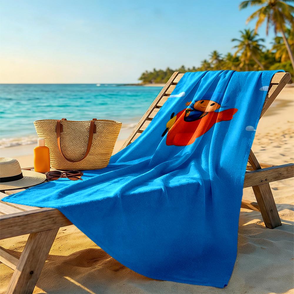 Pocoyo Beach Towel Super Soft & Absorbent Comfortable Lightweight Suitable for Swimming, Gym, Camping, Yoga Vacation