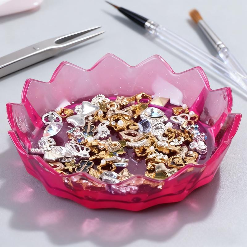 3pcs, Multi Purpose Color Palette, Rhinestone Sequin Nail Art Brush Holder - for Nail Art and Oil Painting Art Color Enthusiasts