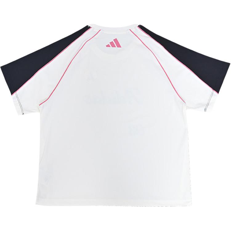 adidas Спортивная повседневная универсальная футболка с коротким рукавом с круглым вырезом для детей KH0259