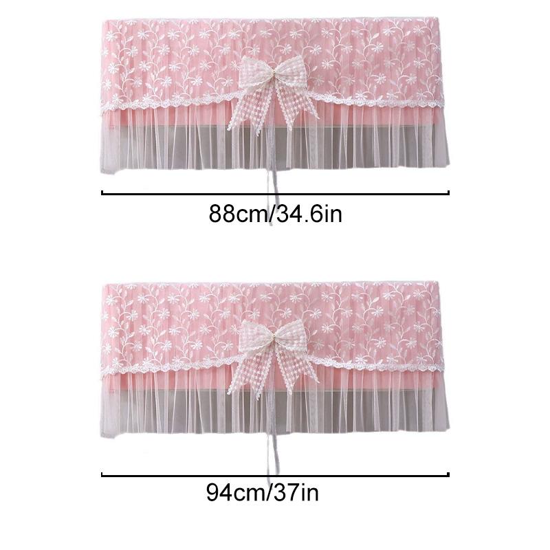 1pc Conditioner Cover Prevent Direct Blowing Bow-Tie Windshield Curtain Hanging Air Dust-proof