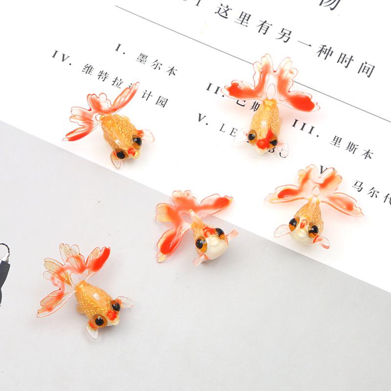 

3D Ювелирные изделия из смолы с золотыми рыбками и клубникой: Серьги, Подвески, Заколки для волос, Зажимы для волос, Материалы для DIY ожерелий и браслетов