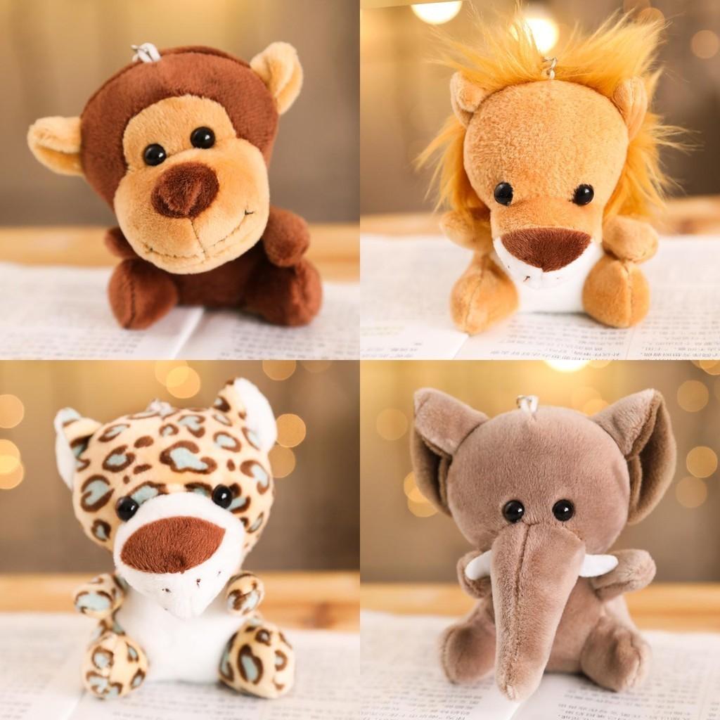 Adorable Forest Animal Plush Toys Miniature Elephants Monkeys And Leopards