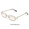 High-End Square Frame Sunglasses - Unisex Metal Hollow Design, Trendy European & American Style