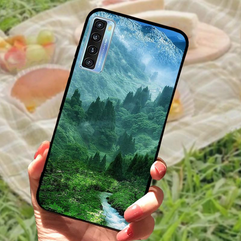 For TCL 20 5G Case Cover For TCL 20L Plus Silicone Soft Marble Black Bumper Funda Coque for TCL 20S 20LPlus TCL20 Protective