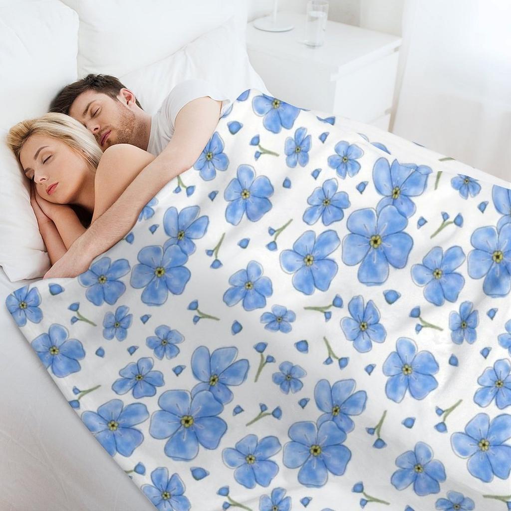 Vergissmeinnicht Muster Überwurfdecke Decken Sofas Dekoration Zottelig Dekorative Sofas Luxus St Decken
