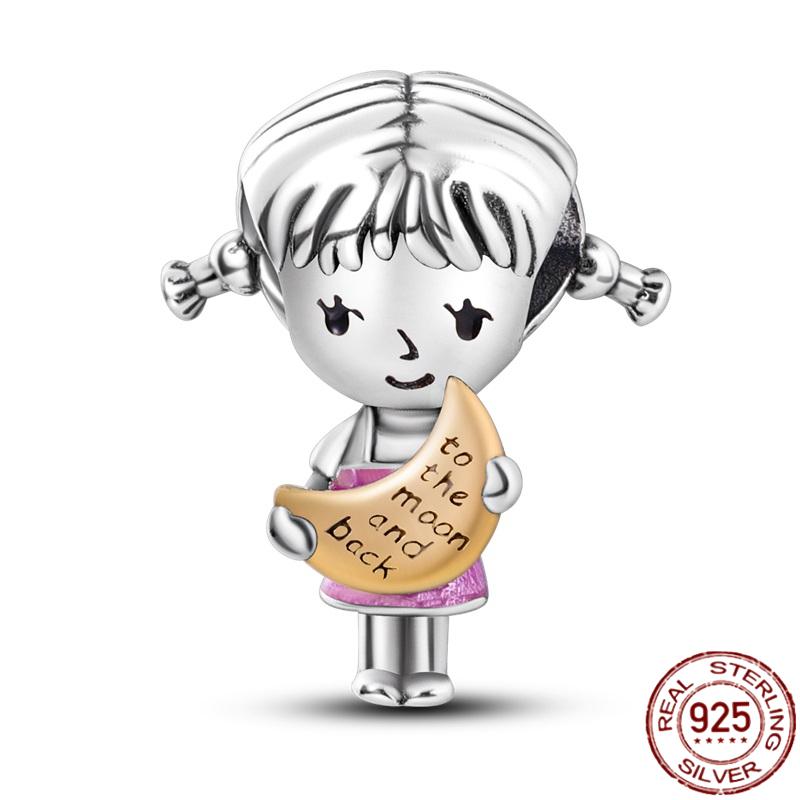 New In Copper Boys Girls Couple Charms Beads For Original Women'S Bracelets Fine Diy Jewelry Pendant Gifts