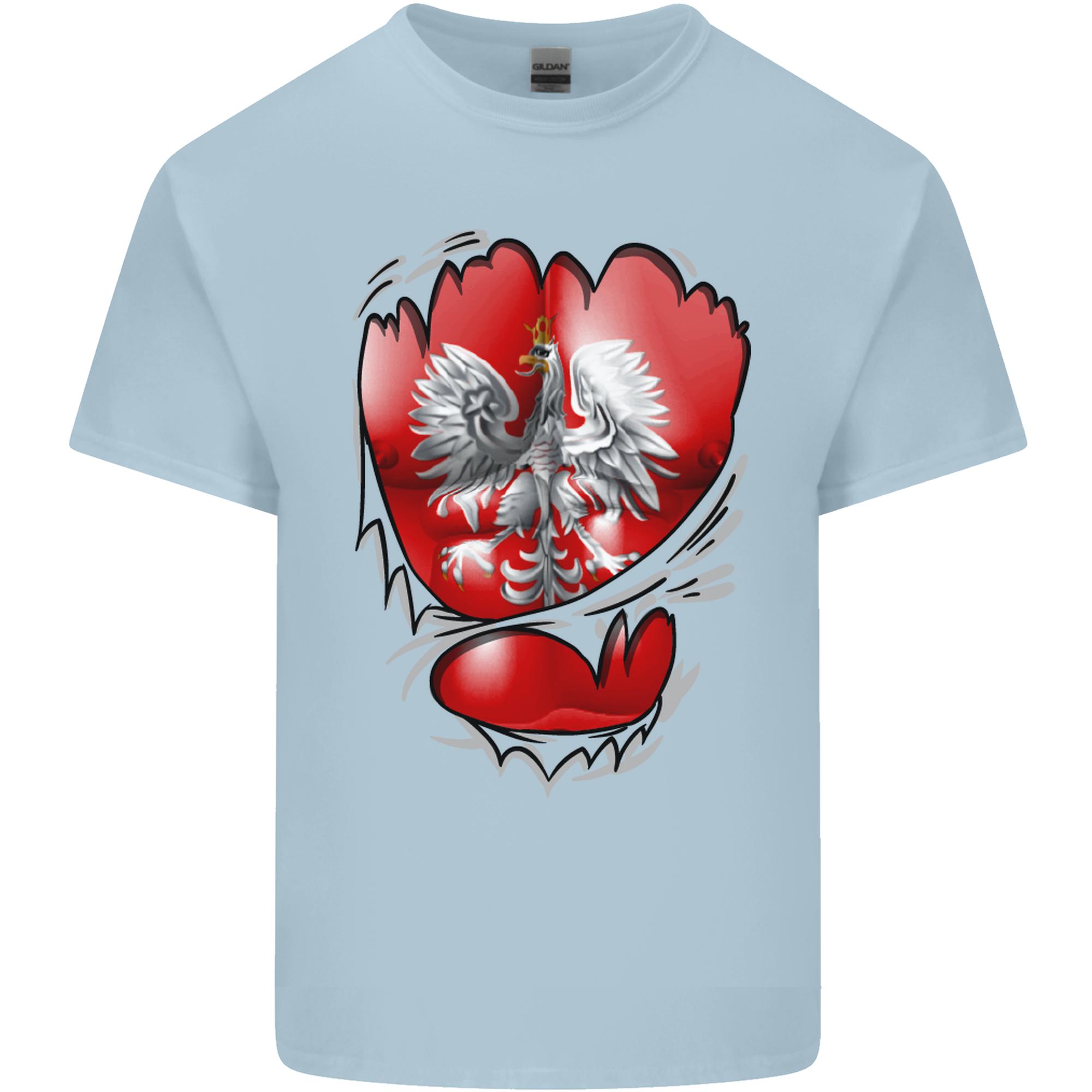 Gym The Polish Flag Ripped Muscles Poland Unisexs Light Cotton TShirt S