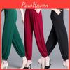 Thin Ice Silk Summer Womens Bloomers Plus Size Mothers Pants Ninth Antimosquito Womens Pants