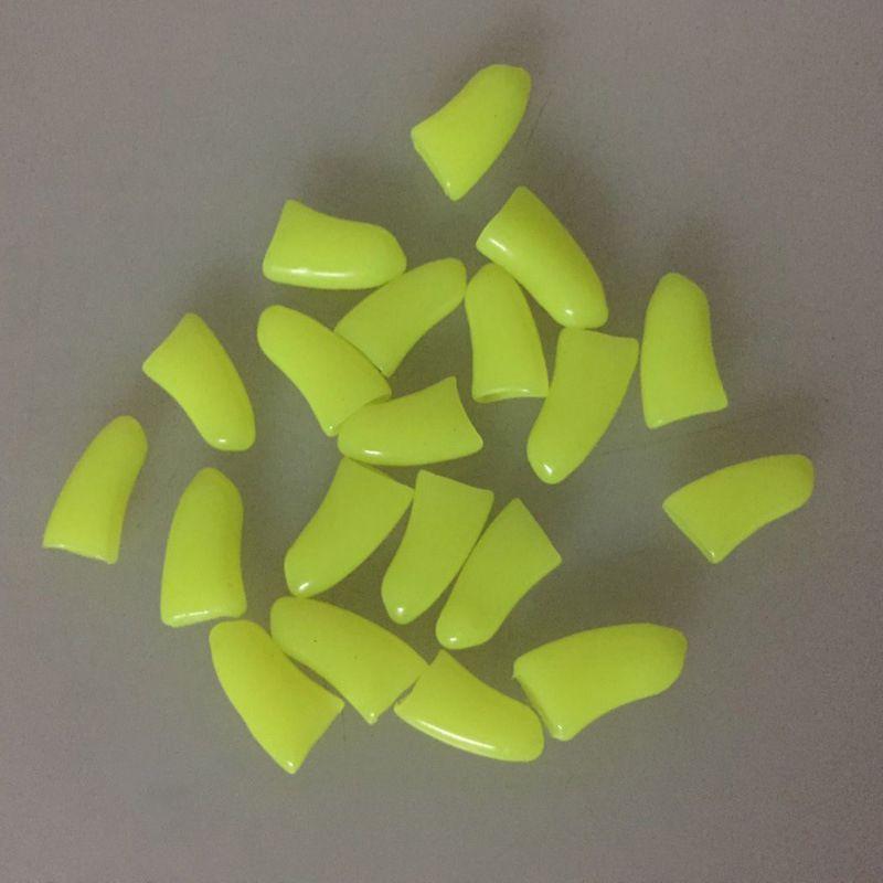 Pet 20pcs Dog Cat Nail Caps Pu Wrap Claw Paws Protect Clean Cute Safe Send Glue