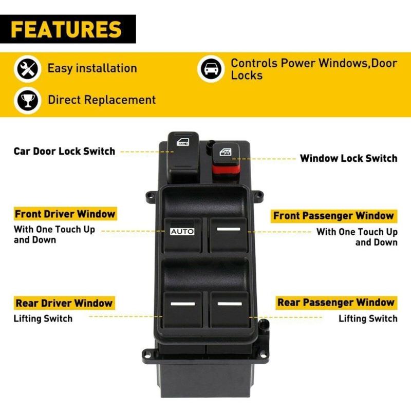 Car Electric Window Switch Elevator Regulator Button for 35750-SDA-H12 2003-2008