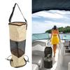 Boat Trash Bag Nylon Mesh Reusable Portable Boat Garbage Container with Lanyard for Outdoor Seaside