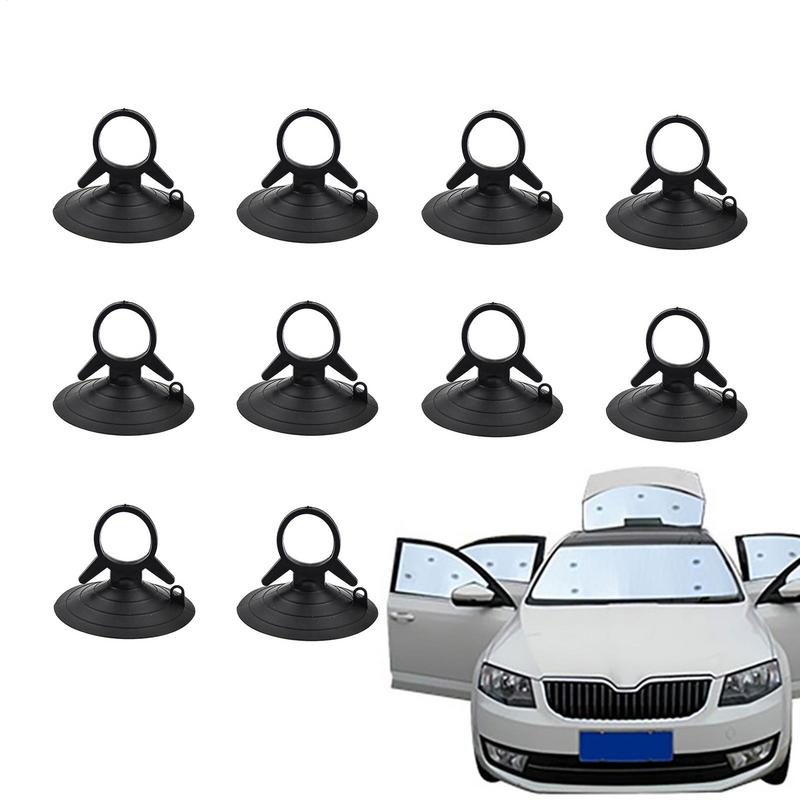 Car Suction Cup Sunshade Automotive Visor Suction Cup Car Glass Windshield Pull Ring Dovetail Sucker Hooks for Bathroom Windows