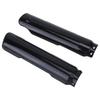Motorcycle Front Fork Guard Set, Black Lower Suspension Cover Pair with Long Shell Coverage and Left Right Replacement Format for Front Fork Area