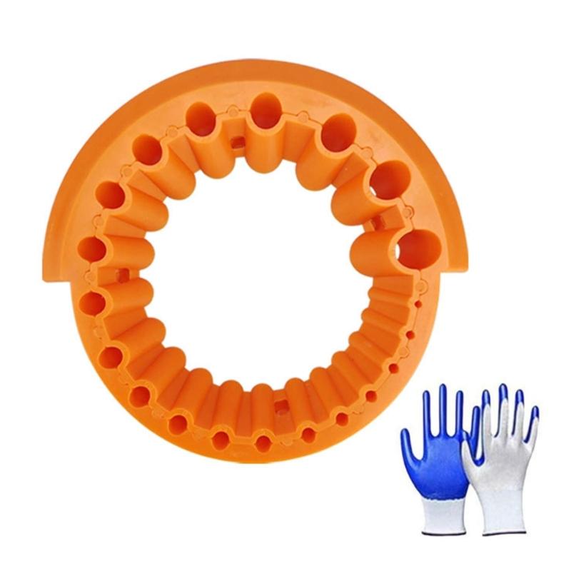 ABS 20 Loch Bohrer Schleifschärfer und Schutzhandschuhe für Winkelschleiferteil Heimreparaturen und Werkstattprojekt