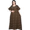 Damen Bedrucktes Baumwoll-Nachthemd Indisch Schönes Nachtwäsche Maxi Nachthemd Kleid
