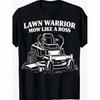 Men' Retro Zero Turn Lawn Mower  Unisex T-Shirt - Lawn Warrior & Mow Like A Boss Print, Loose Fit Round Neck