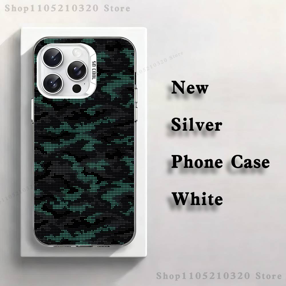 Carbon Fiber Pattern Phone Case For iPhone 17,16,15,14,13,12,11,Mini,Pro,E,MAX White Matte Silicone Whtie Cover
