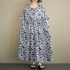 DIMANAF Nuovo Estate 2026 Spiaggia Donna Taglie Forti Signora Abito Lungo Vestito da Sole Ampio Oversize Maxi Stampa Floreale Cotone