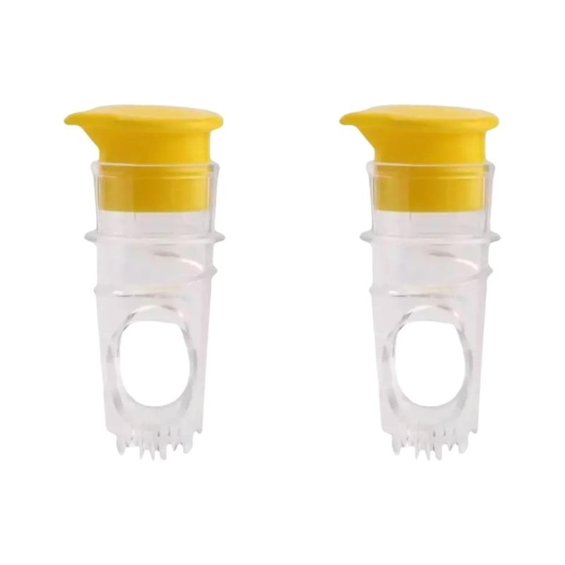 

Set of 2 Small Manual Citrus Juicer Convenient Handheld Lemon Squeezer Perfect for Home Kitchens and Campings