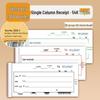 Qinglian D Series 54K Universal Carbon-Paper Receipt Book: Two-Part/Three-Part Forms with Single Column.