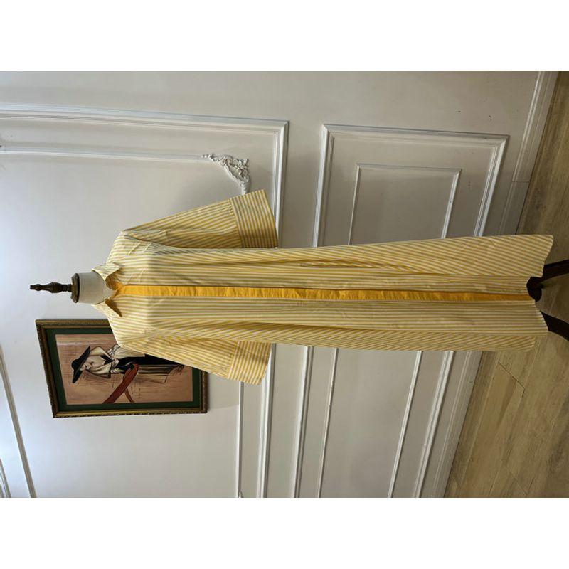 

Australian Single Fore Natural Beauty Refreshing Light Color Vertical Stripes Long Shirts Tall Three-Quarter Sleeve Outerwear Color 3 L