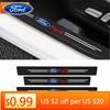Bilklistermärke 2026 Ford Ny 2025 Het Ny Läder Bil Dörrplatta Tröskel Anti-skrap Skydd Välkomstpedal Skyddsklistermärke För Ford BRO