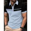 Summer Men's Short Sleeved Polo Shirt 3D Letter Pattern Print