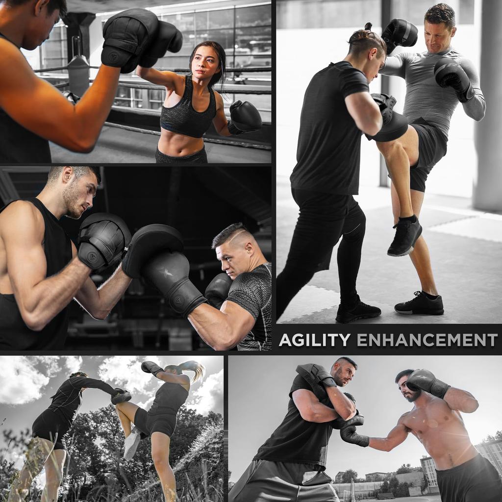 RDX Boxing Focus Hook and Jab Hand Target Pads with Strike Suitable for Martial Muay and Pads, Mitts, Shield, MMA, Punching, Arts, Thai, Boxing.