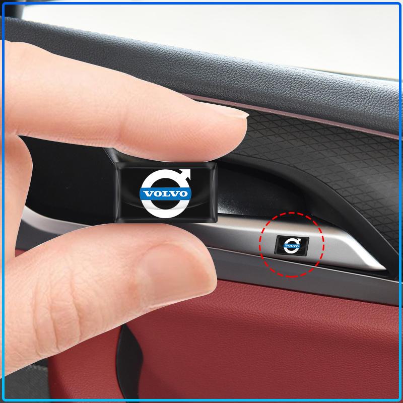 2/10Pcs Carbon Fiber Steering Wheel Car Logo Emblem 3D Stickers For Volvo 240 C70 S40 S50 S60 S70 S80 S90 V40 V50 V60 V90 XC40 XC60 XC90 Vnl Truck
