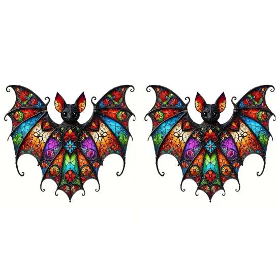 2Pcs Halloween Sun Catcher 2D Acrylic Witch Hat Hanging Ornament