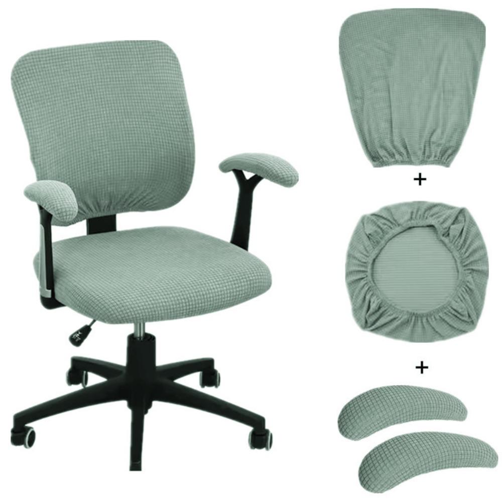 Solid Color Office Chair Covers Elastic Armchair Cover Chair Seat Slipcovers Armchair светло-зеленый 1060₽