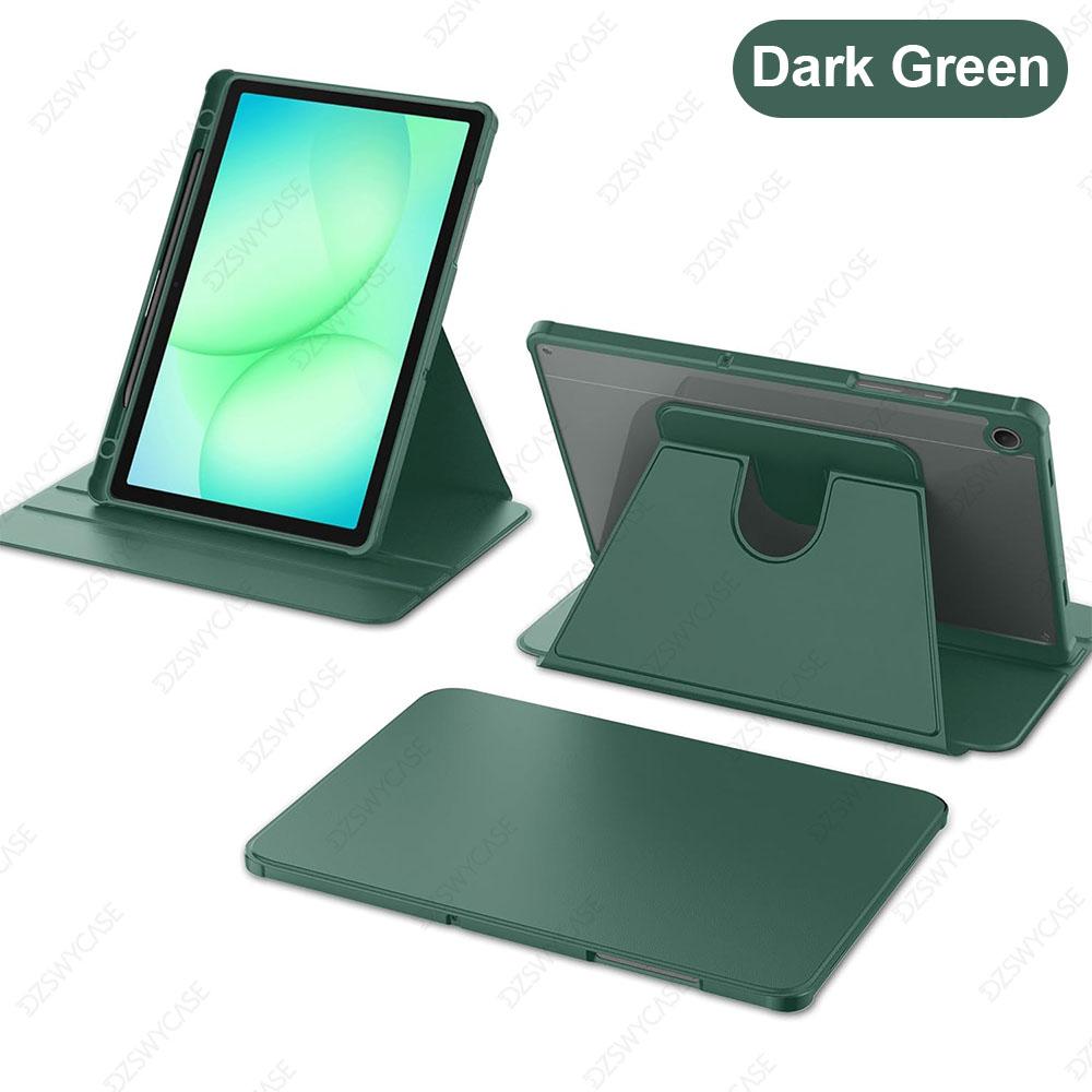 Hoesje Voor Samsung Galaxy Tab A9/A11 Plus 11 SM-X210 X230, met Potloodhouder, 360 Roterende Standaard Transparante Achterkant