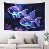 Vibrant Tropical Fish Underwater Tapestry Wall Hanging Ocean Deep Sea Marine Life Decor Art Print for Living Room Bedroom