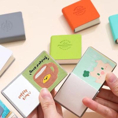 3Pcs Thick Drawing Paper Mini Drawing Book Compact PU Leather Cover Miniature Sketchbook Unlined No Bleed Extra Small Notepads