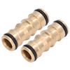 2Pcs Pipe Connector Brass Male To Male Quick Connect Hose Joint Tube Fitting Set Kit 12in