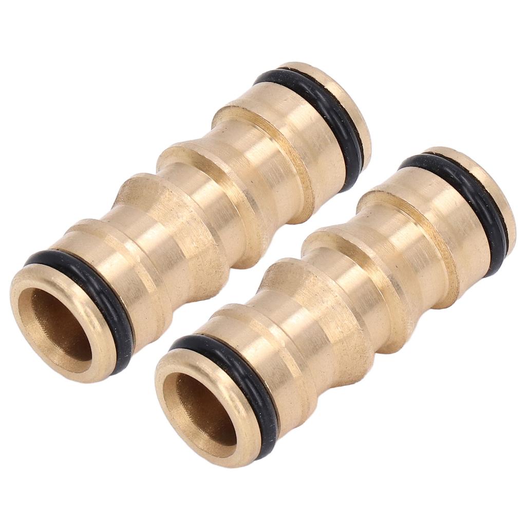 2Pcs Pipe Connector Brass Male To Male Quick Connect Hose Joint Tube Fitting Set Kit 12in