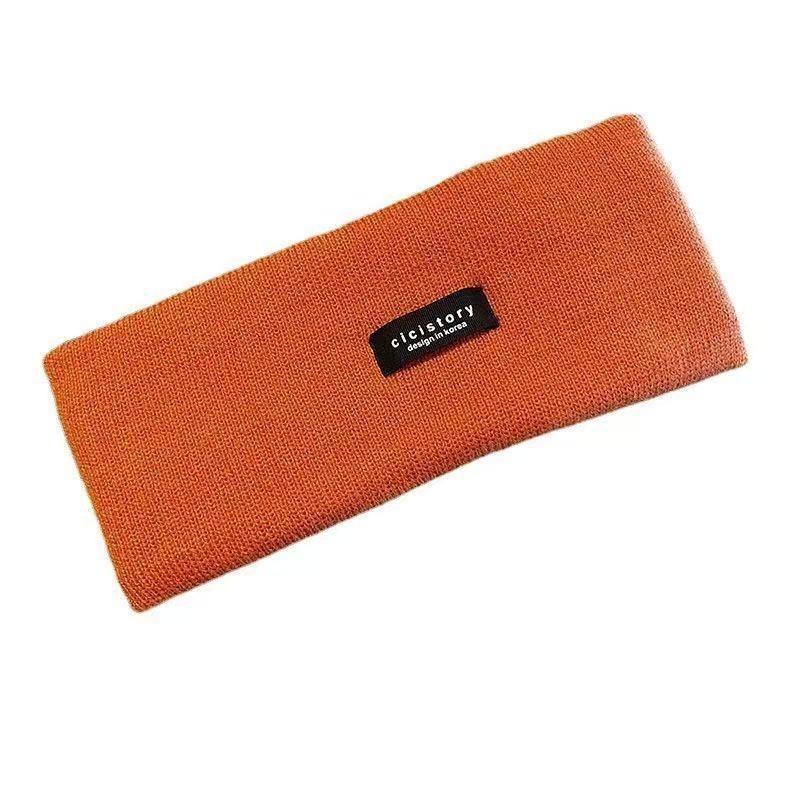 Fashion Out Versatile Hair Band Sports High Elastic Sweat Absorbing Headscarf Spice Girl Thin Knitted Hair Band Headgear Women's Tide