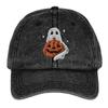 Halloween Pumpkin Face Baseball Hat for Women Men Funny Halloween Cap Ideal Gift for Outdoor Activities Fishing Camping & Daily
