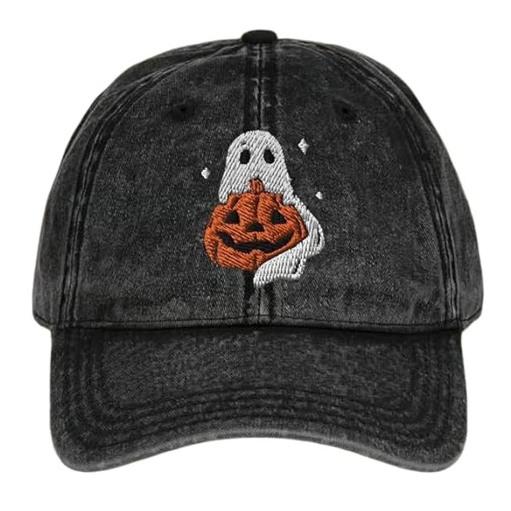 Halloween Pumpkin Face Baseball Hat for Women Men Funny Halloween Cap Ideal Gift for Outdoor Activities Fishing Camping & Daily
