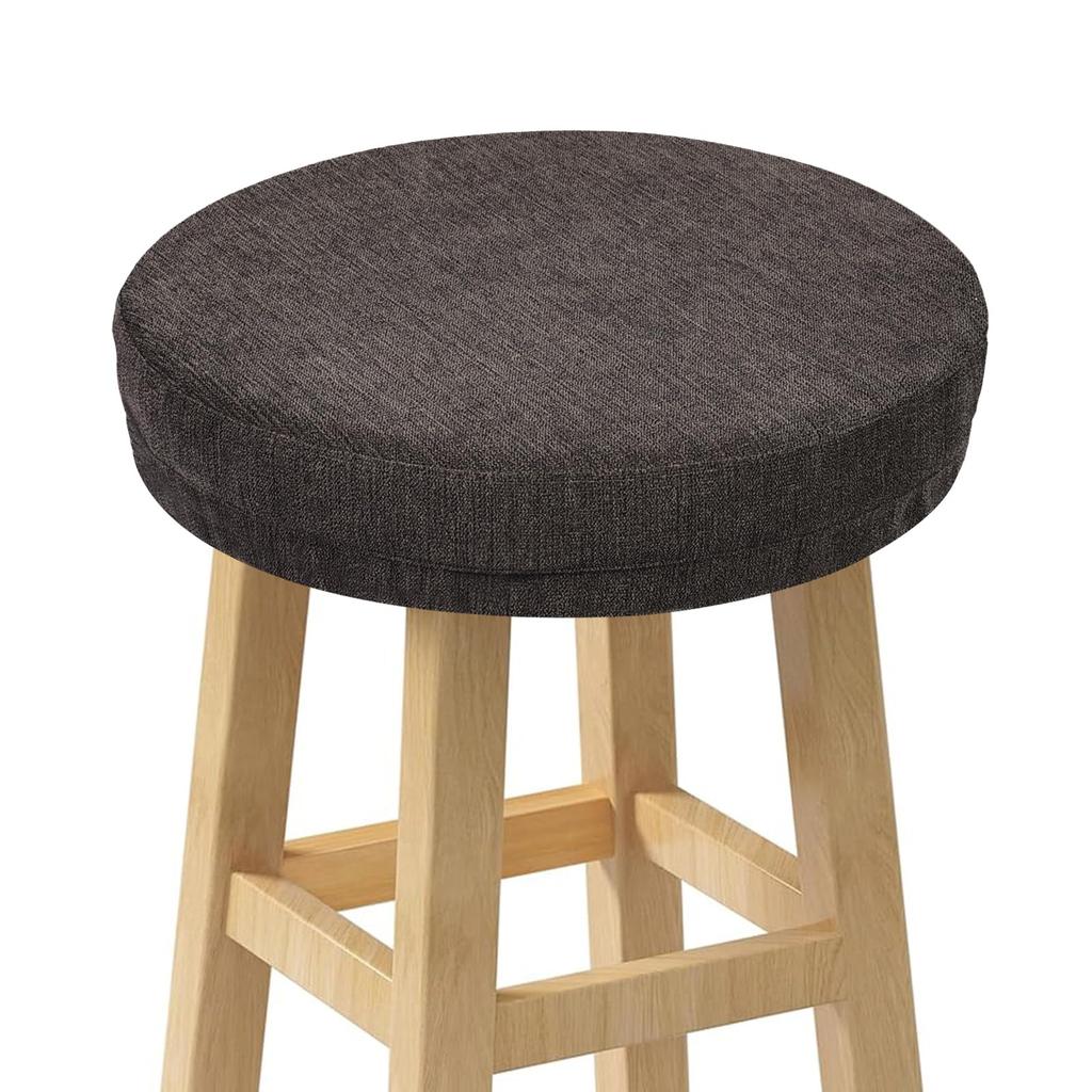 Shinnwa Round Bar Stool Round Stool Stool Kitchen Chair Round Chair Elastic Easy to Round Stool Cushion Diameter Brown Cushion, Cover, Cushion,