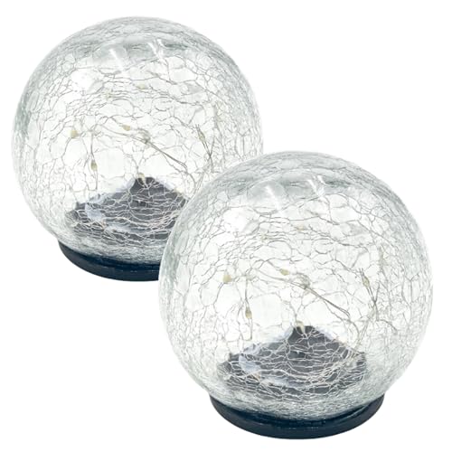 

sac taske Solar Light, Round Garden Light, Waterproof, Outdoor LED Lantern, Yard Light (Large, Set of 2)